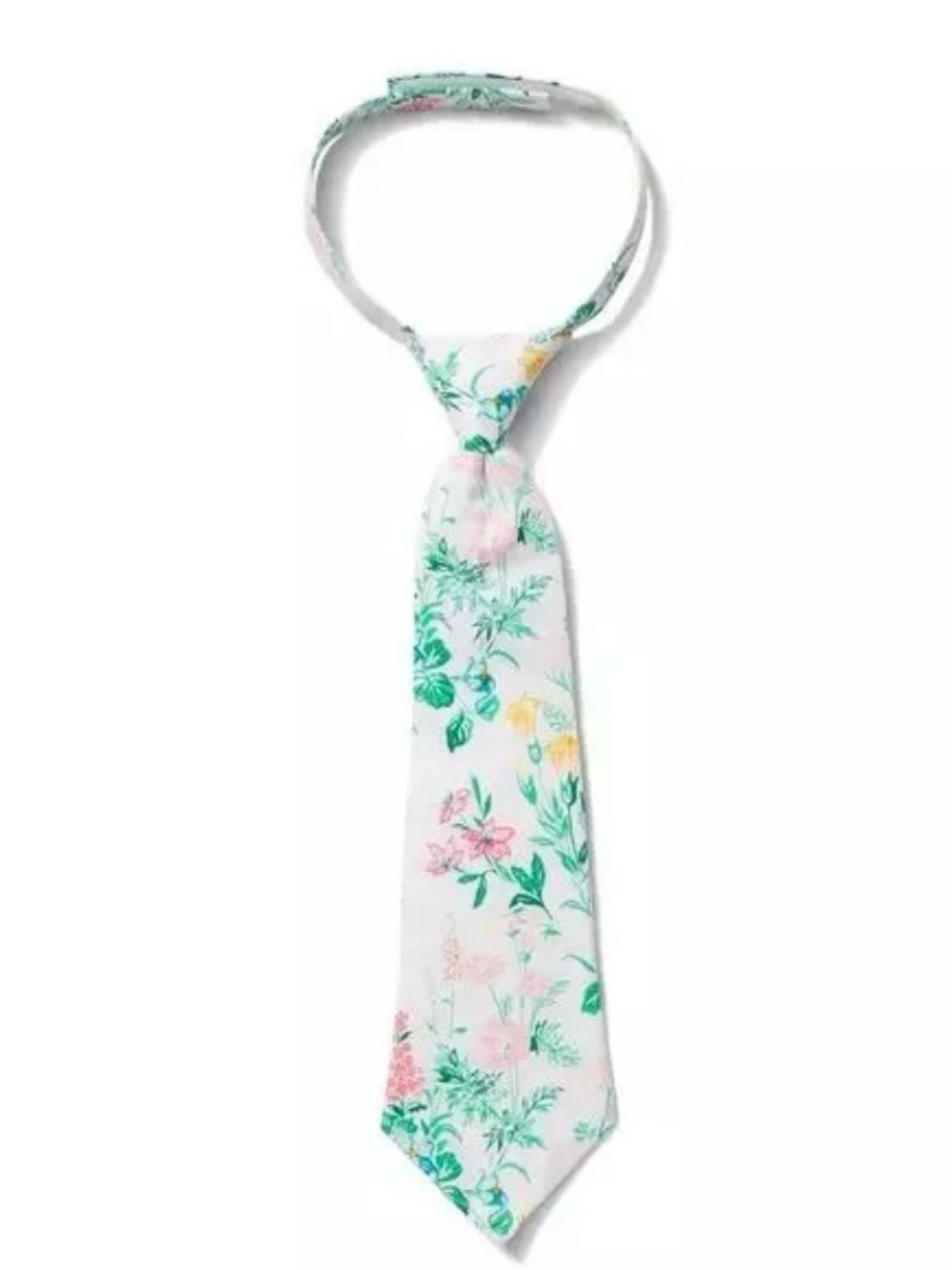 NWT Janie & Jack Floral Necktie White Floral Print